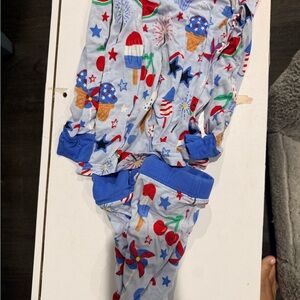 Little Sleepies Festive Blue and Red Kids Pajama Set